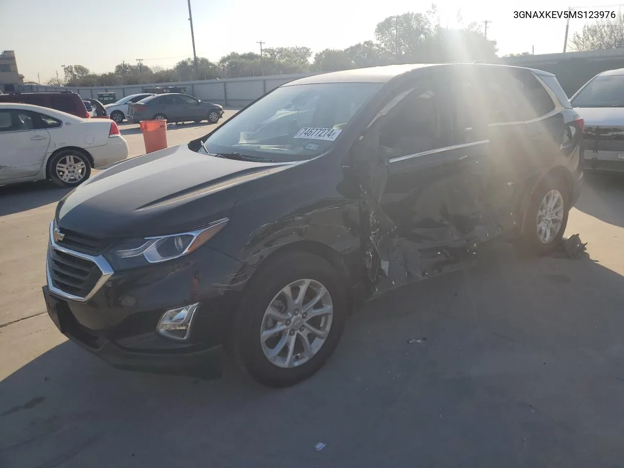 2021 Chevrolet Equinox Lt VIN: 3GNAXKEV5MS123976 Lot: 74677274