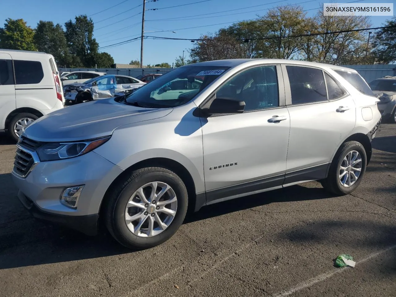 2021 Chevrolet Equinox Ls VIN: 3GNAXSEV9MS161596 Lot: 74681164