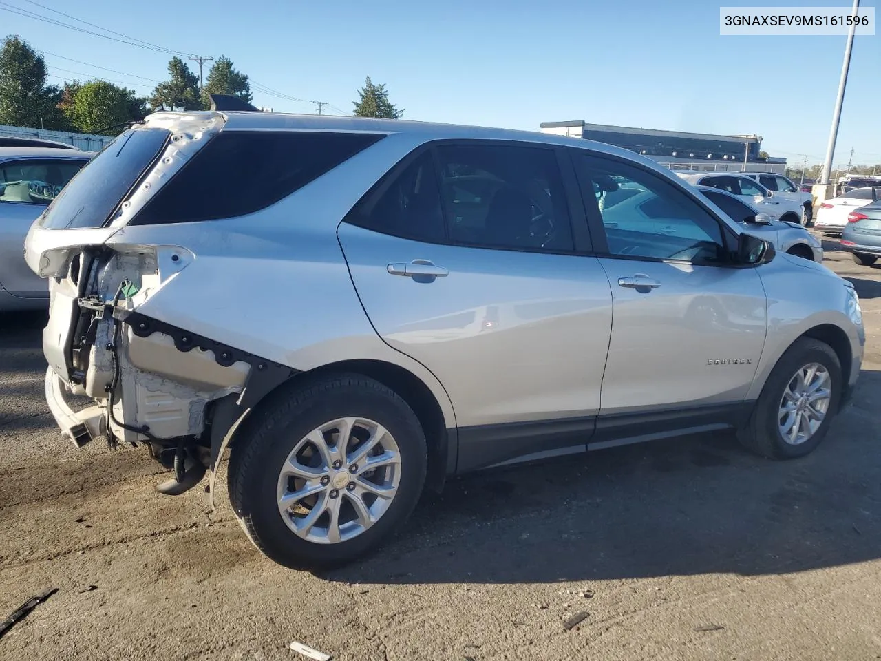 2021 Chevrolet Equinox Ls VIN: 3GNAXSEV9MS161596 Lot: 74681164