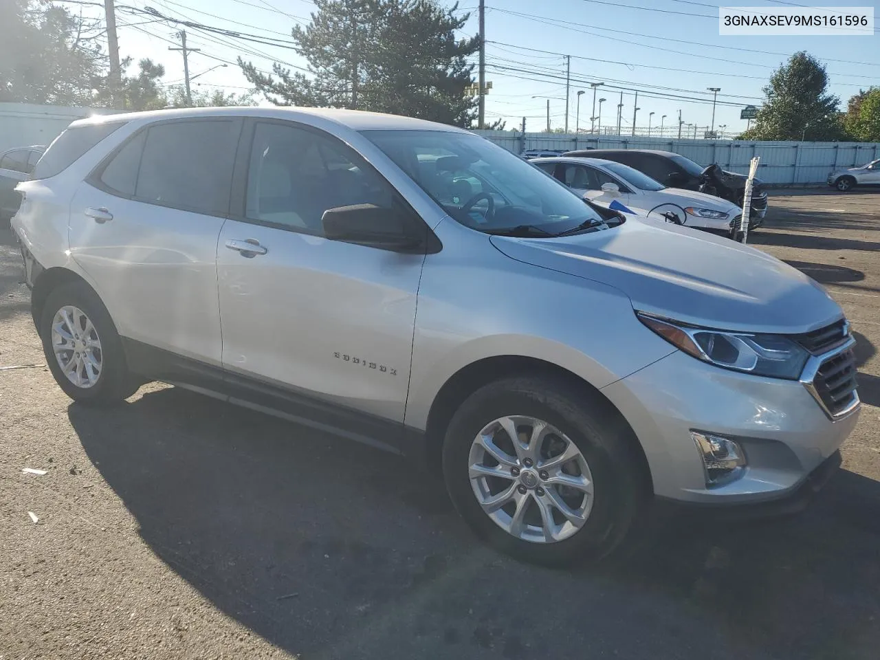 2021 Chevrolet Equinox Ls VIN: 3GNAXSEV9MS161596 Lot: 74681164