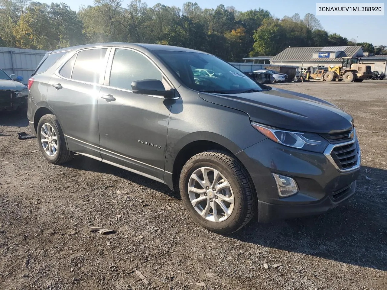 2021 Chevrolet Equinox Lt VIN: 3GNAXUEV1ML388920 Lot: 74705084