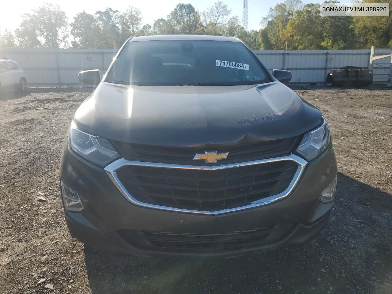 2021 Chevrolet Equinox Lt VIN: 3GNAXUEV1ML388920 Lot: 74705084