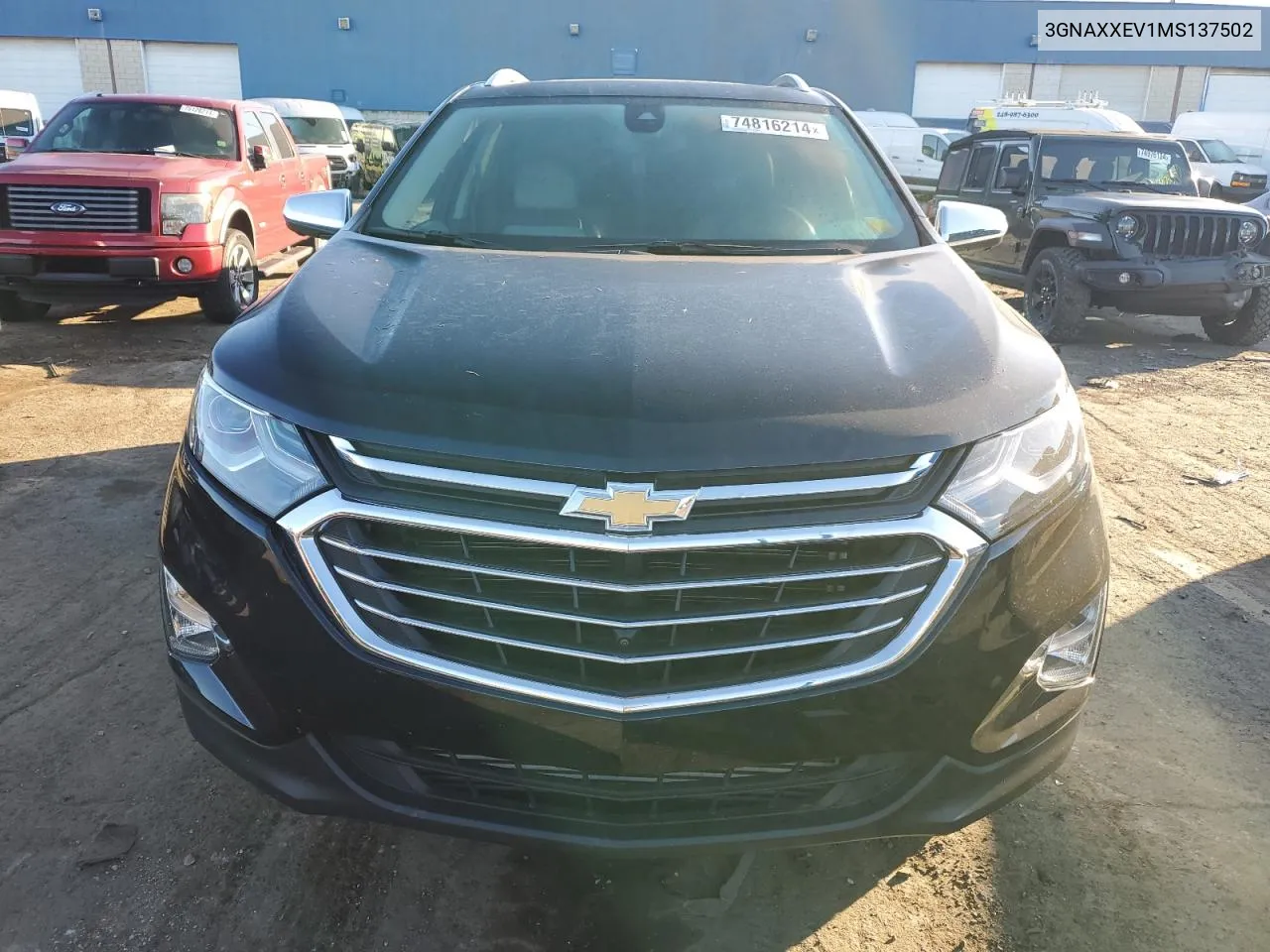 2021 Chevrolet Equinox Premier VIN: 3GNAXXEV1MS137502 Lot: 74816214