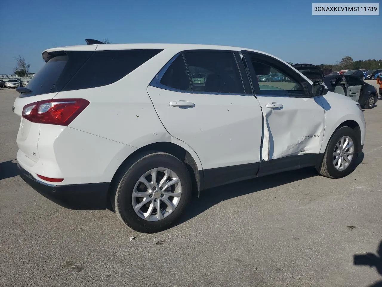 2021 Chevrolet Equinox Lt VIN: 3GNAXKEV1MS111789 Lot: 75008804