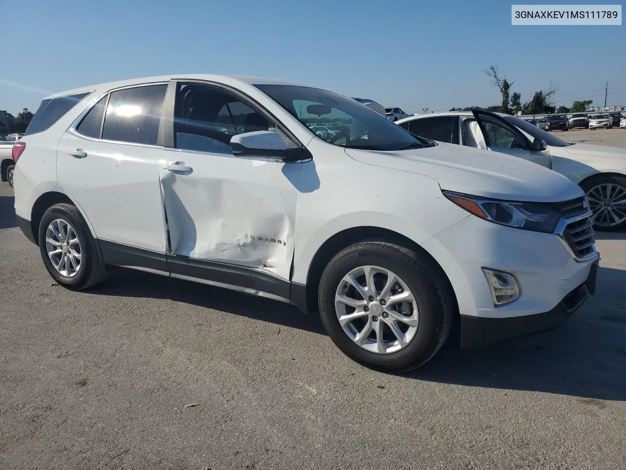 2021 Chevrolet Equinox Lt VIN: 3GNAXKEV1MS111789 Lot: 75008804