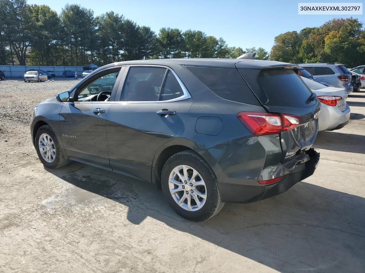 2021 Chevrolet Equinox Lt VIN: 3GNAXKEVXML302797 Lot: 75026254