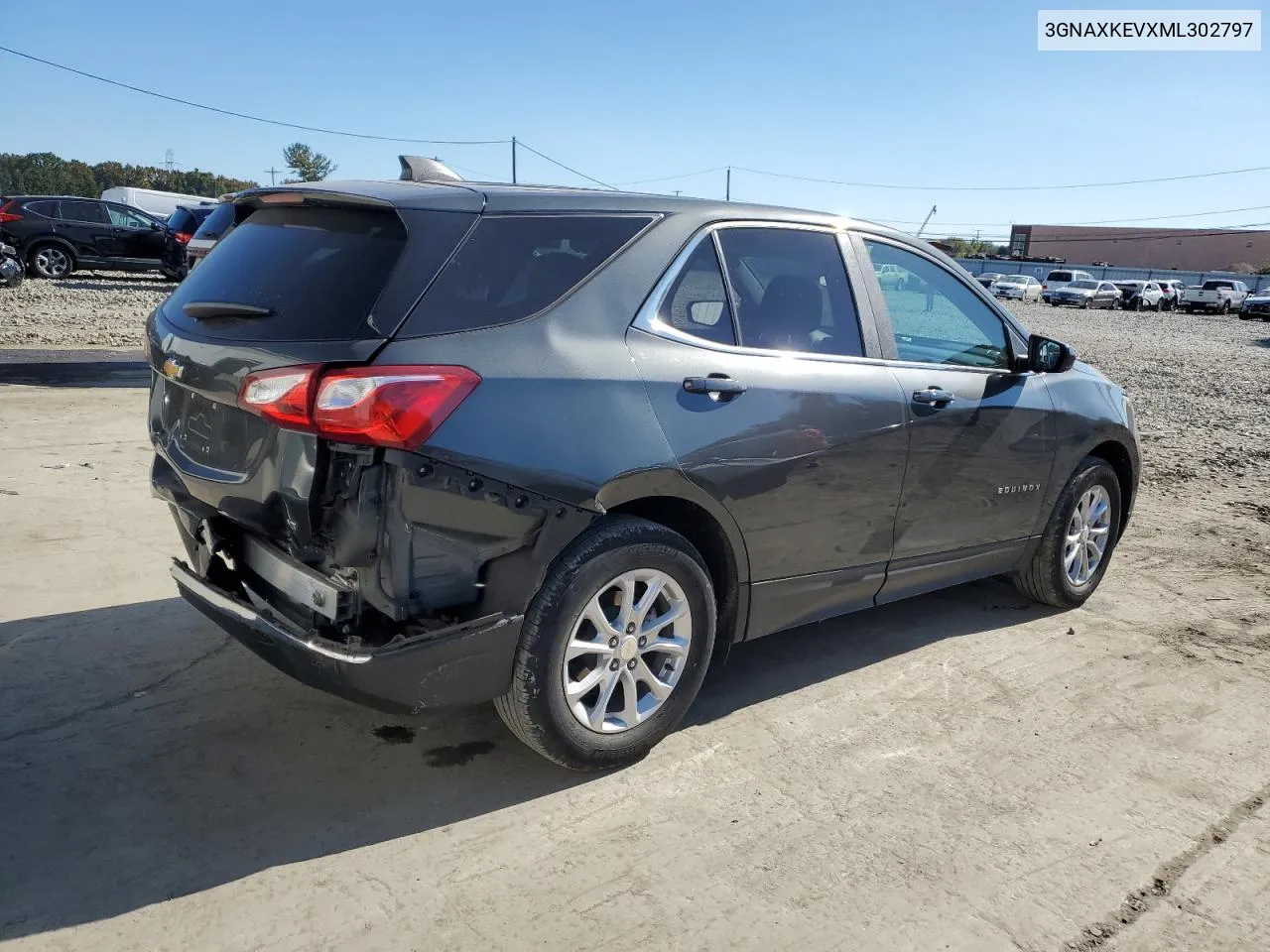 2021 Chevrolet Equinox Lt VIN: 3GNAXKEVXML302797 Lot: 75026254