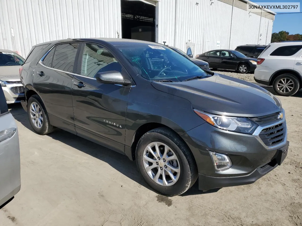 2021 Chevrolet Equinox Lt VIN: 3GNAXKEVXML302797 Lot: 75026254