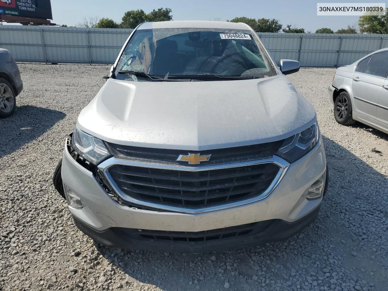 2021 Chevrolet Equinox Lt VIN: 3GNAXKEV7MS180339 Lot: 75048824