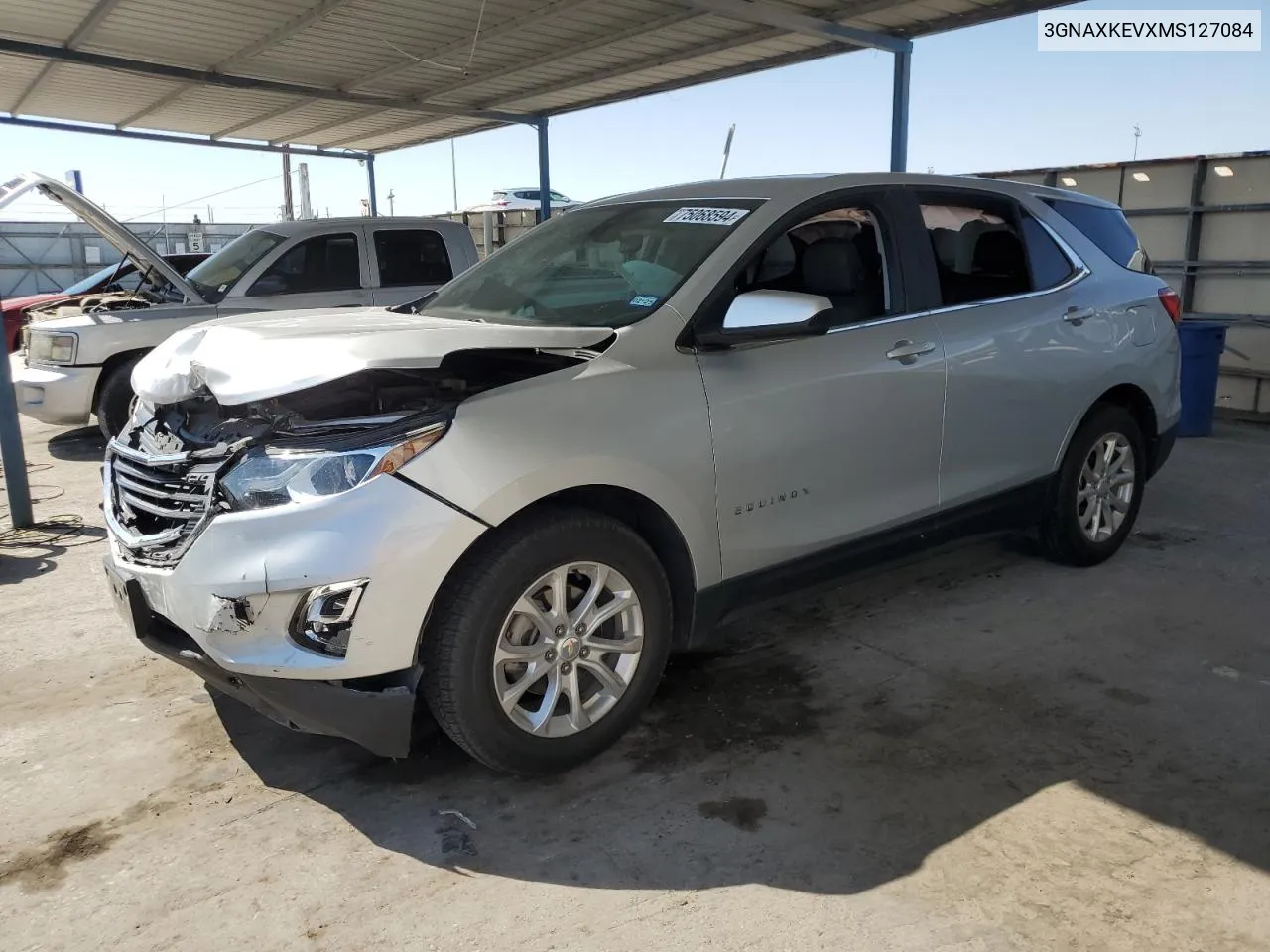 2021 Chevrolet Equinox Lt VIN: 3GNAXKEVXMS127084 Lot: 75068594