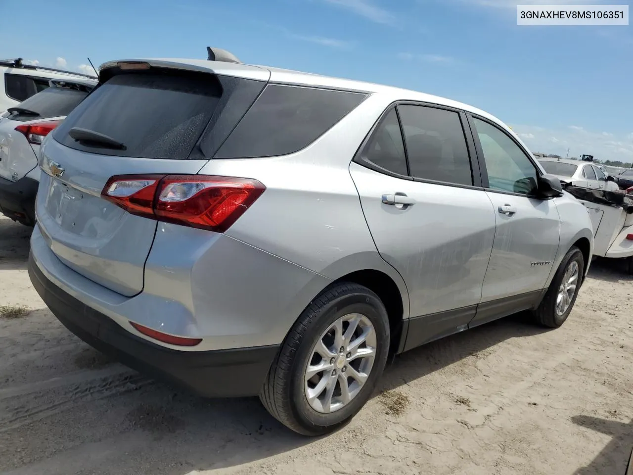 2021 Chevrolet Equinox Ls VIN: 3GNAXHEV8MS106351 Lot: 75167824