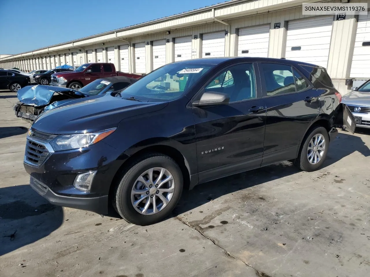 2021 Chevrolet Equinox VIN: 3GNAX5EV3MS119376 Lot: 75409564