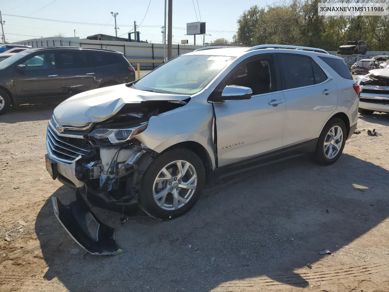 2021 Chevrolet Equinox Premier VIN: 3GNAXNEV1MS111986 Lot: 75431904