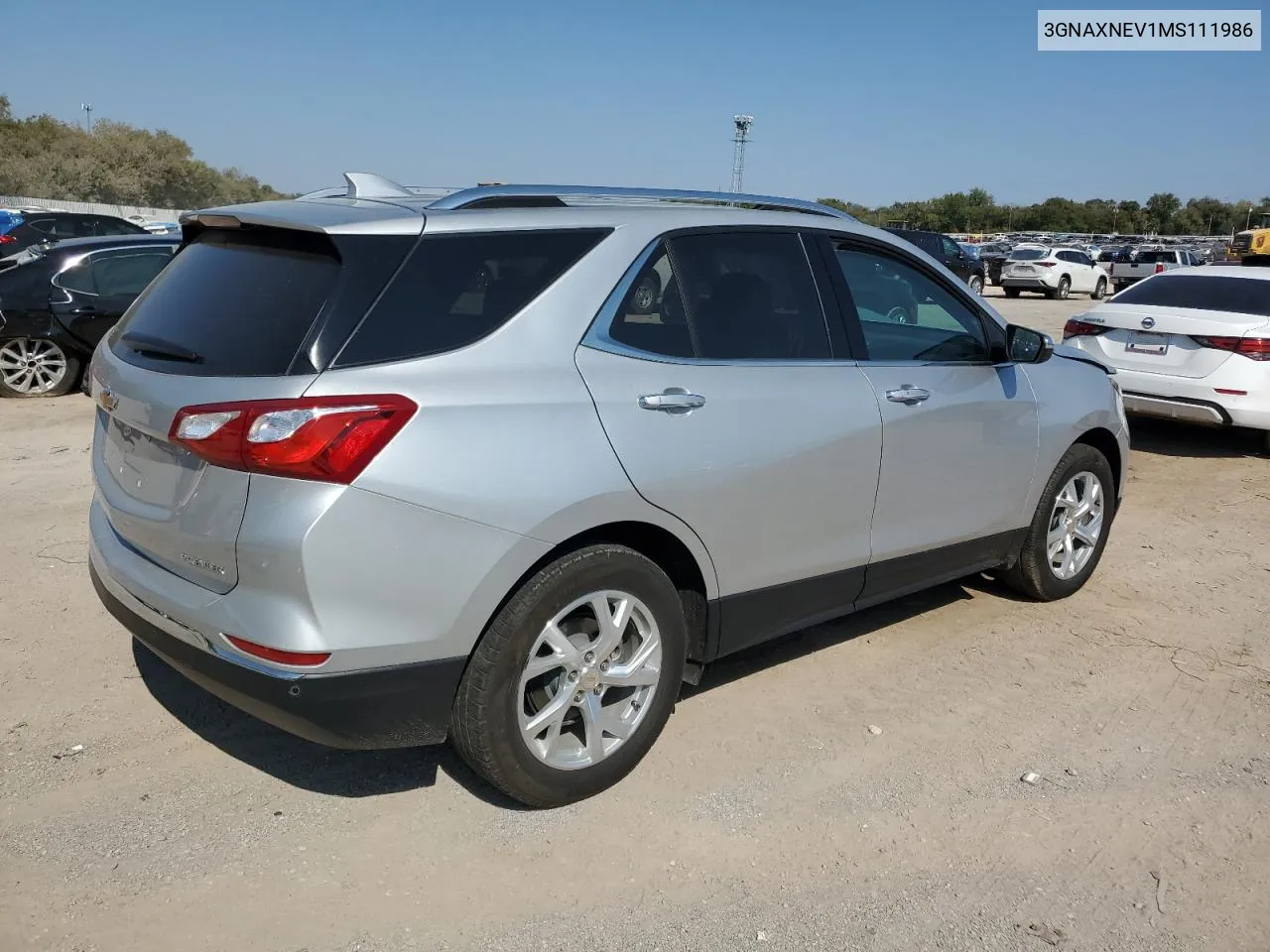 2021 Chevrolet Equinox Premier VIN: 3GNAXNEV1MS111986 Lot: 75431904