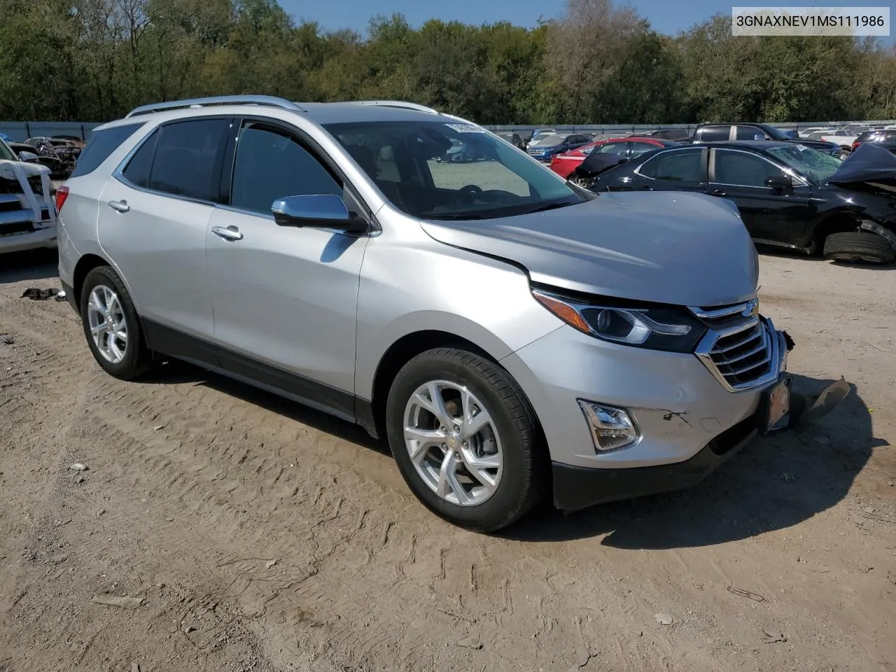 2021 Chevrolet Equinox Premier VIN: 3GNAXNEV1MS111986 Lot: 75431904