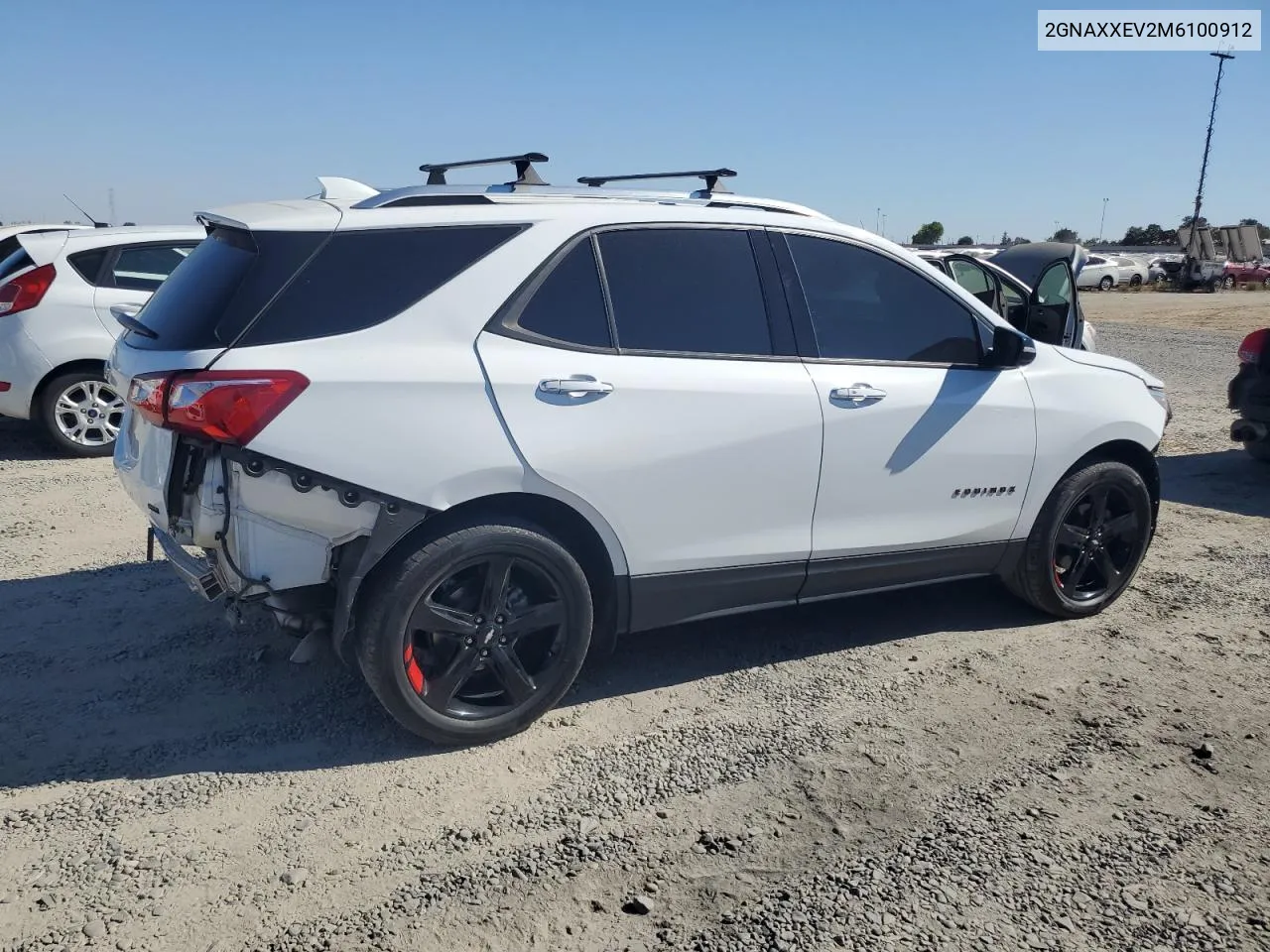 2021 Chevrolet Equinox Premier VIN: 2GNAXXEV2M6100912 Lot: 75494934