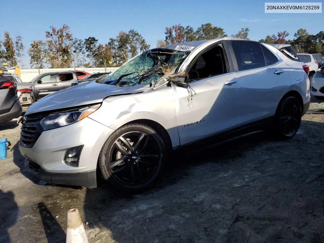 2021 Chevrolet Equinox Lt VIN: 2GNAXKEV0M6125259 Lot: 75540954