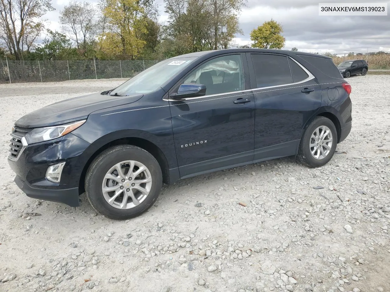 2021 Chevrolet Equinox Lt VIN: 3GNAXKEV6MS139023 Lot: 75545304