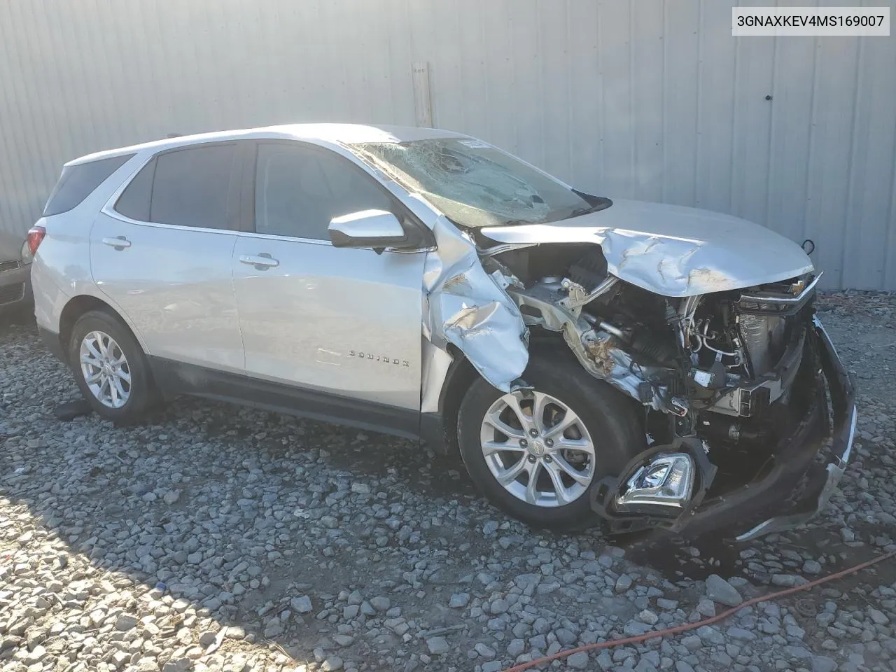 2021 Chevrolet Equinox Lt VIN: 3GNAXKEV4MS169007 Lot: 75562244