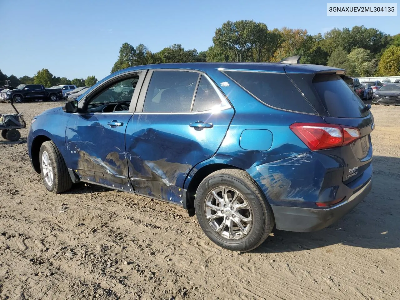 2021 Chevrolet Equinox Lt VIN: 3GNAXUEV2ML304135 Lot: 75601474