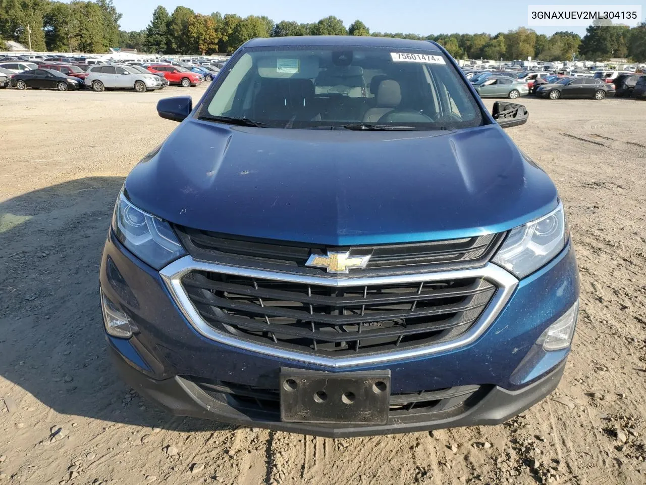 2021 Chevrolet Equinox Lt VIN: 3GNAXUEV2ML304135 Lot: 75601474