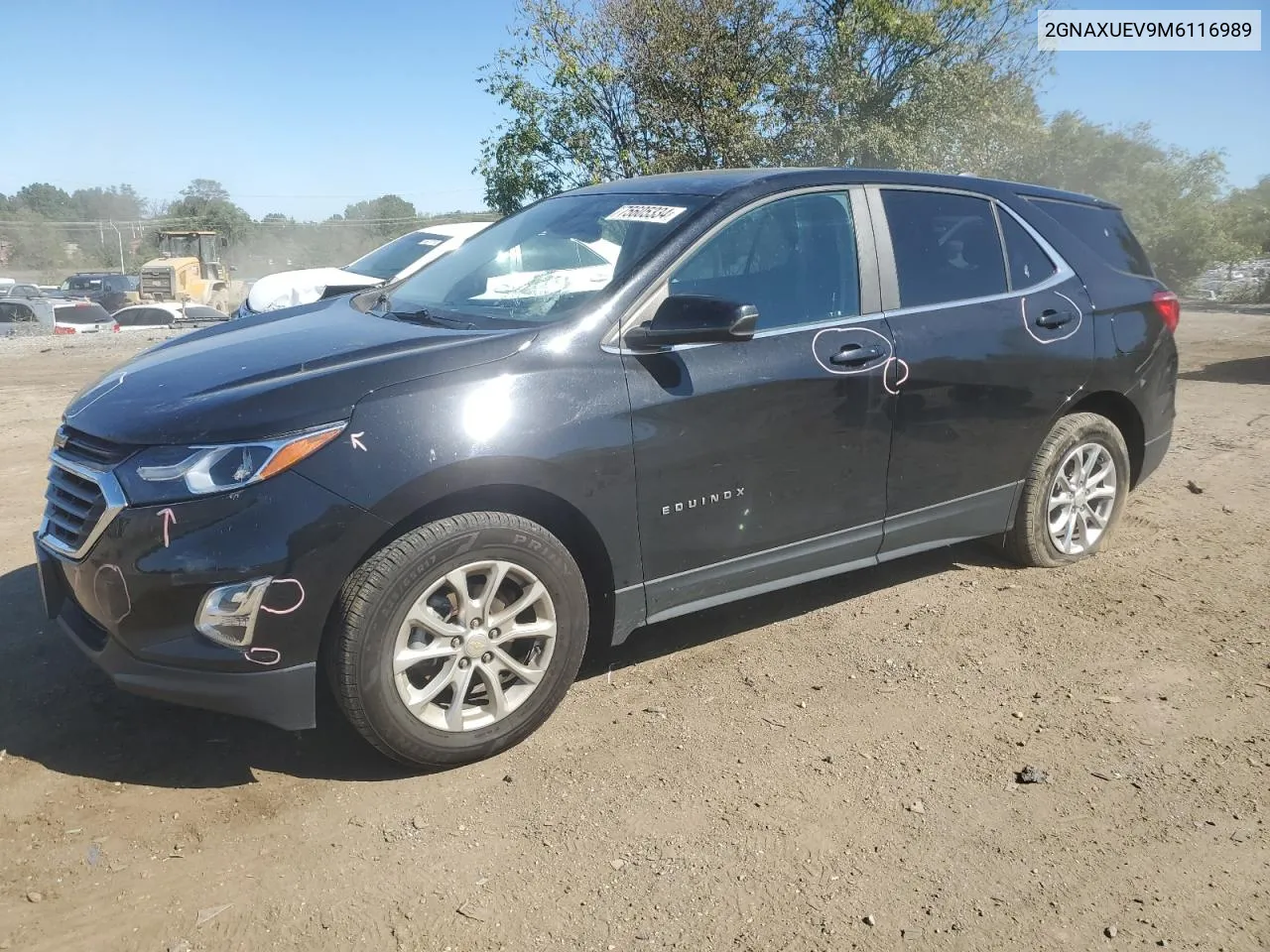 2021 Chevrolet Equinox Lt VIN: 2GNAXUEV9M6116989 Lot: 75605334