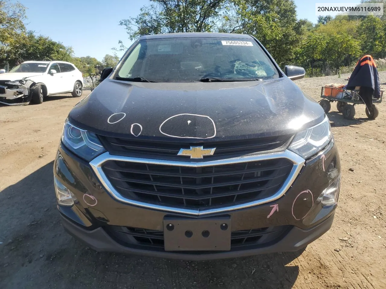 2021 Chevrolet Equinox Lt VIN: 2GNAXUEV9M6116989 Lot: 75605334