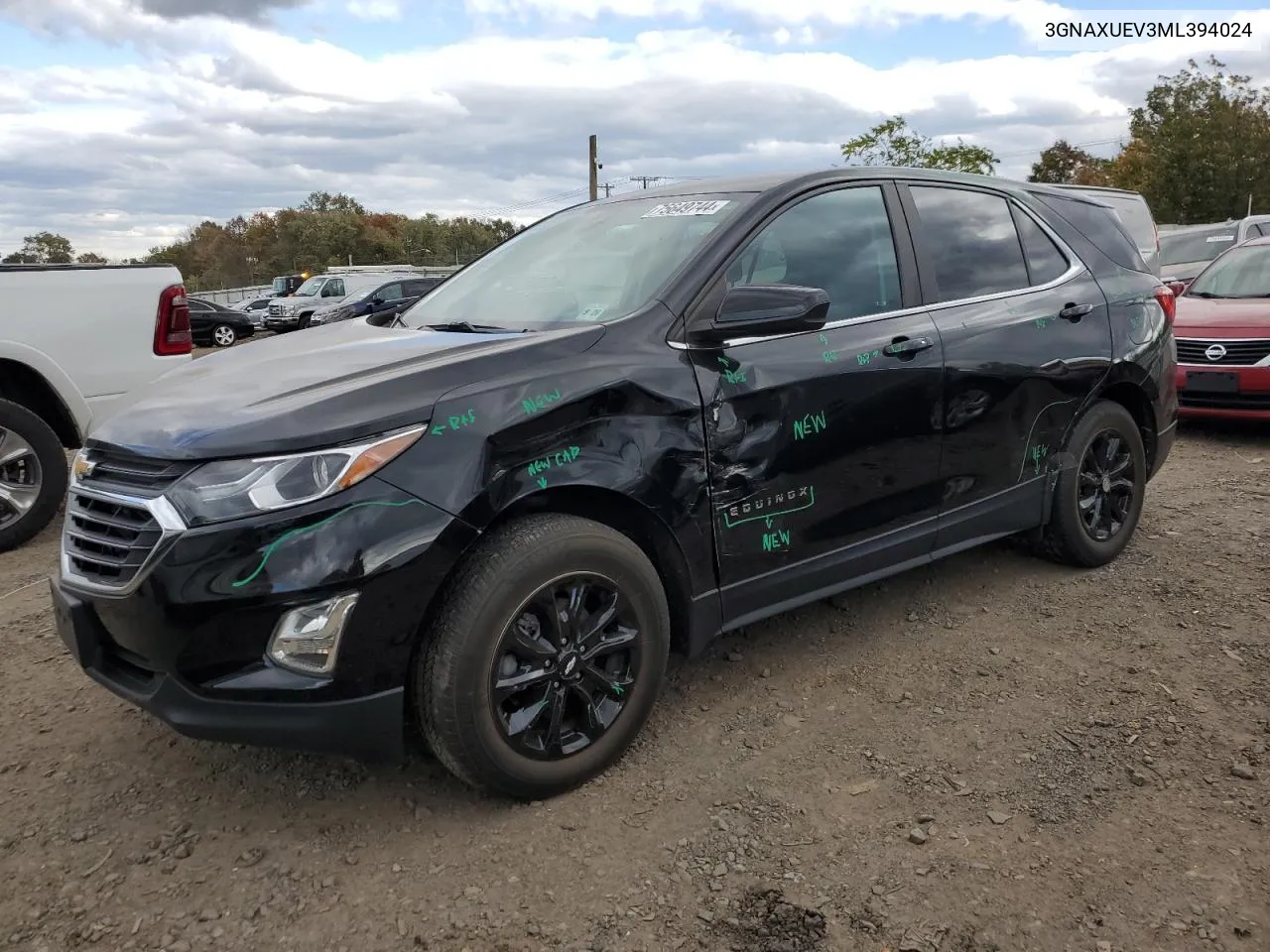 2021 Chevrolet Equinox Lt VIN: 3GNAXUEV3ML394024 Lot: 75649744