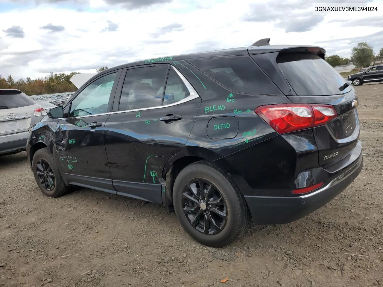 2021 Chevrolet Equinox Lt VIN: 3GNAXUEV3ML394024 Lot: 75649744