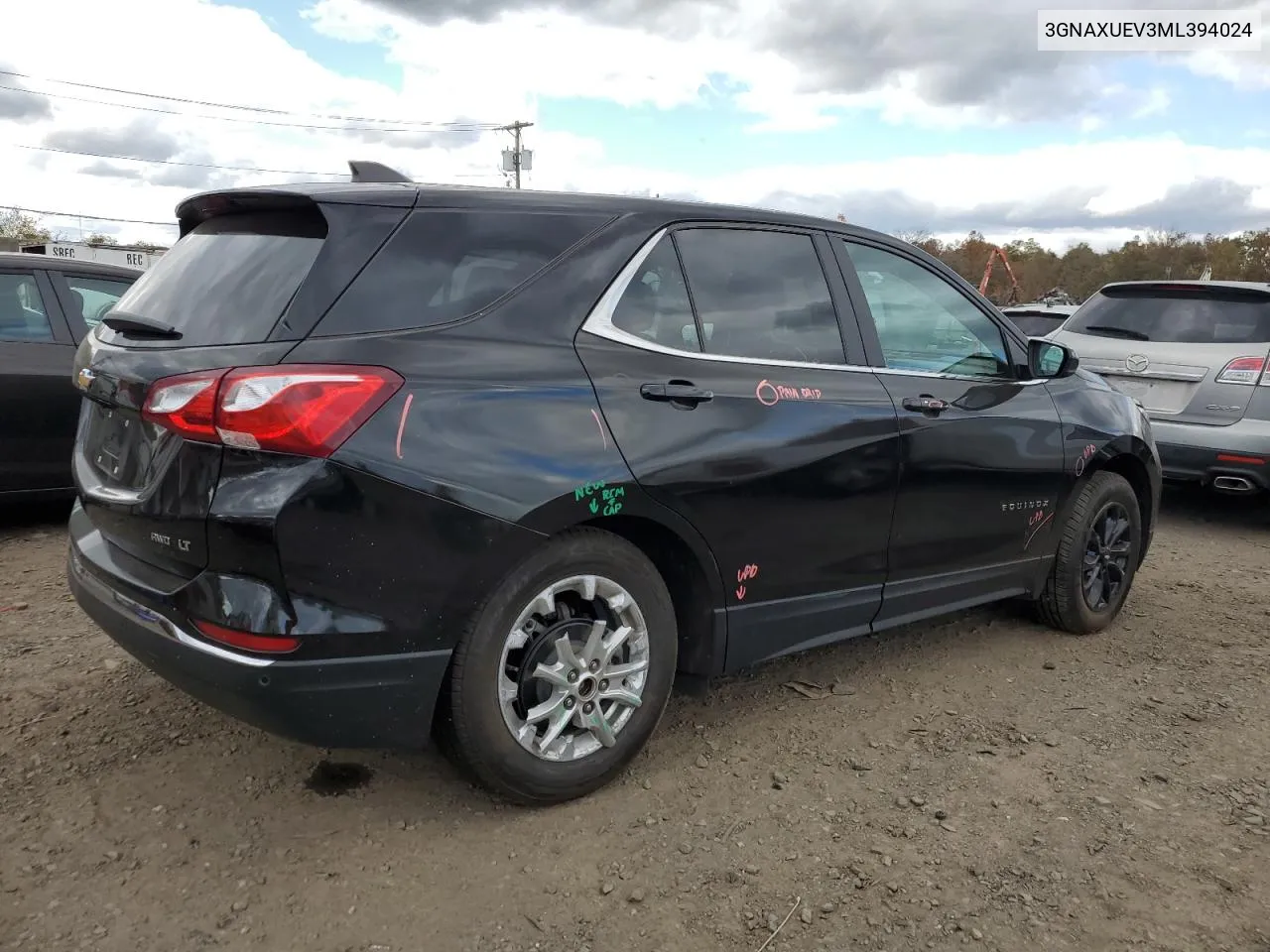 2021 Chevrolet Equinox Lt VIN: 3GNAXUEV3ML394024 Lot: 75649744