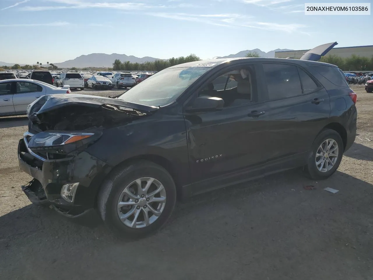 2021 Chevrolet Equinox Ls VIN: 2GNAXHEV0M6103586 Lot: 75704924