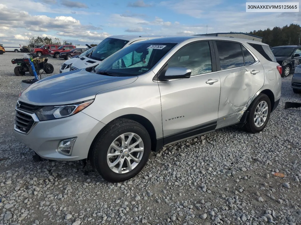 2021 Chevrolet Equinox Lt VIN: 3GNAXKEV9MS125665 Lot: 75707634