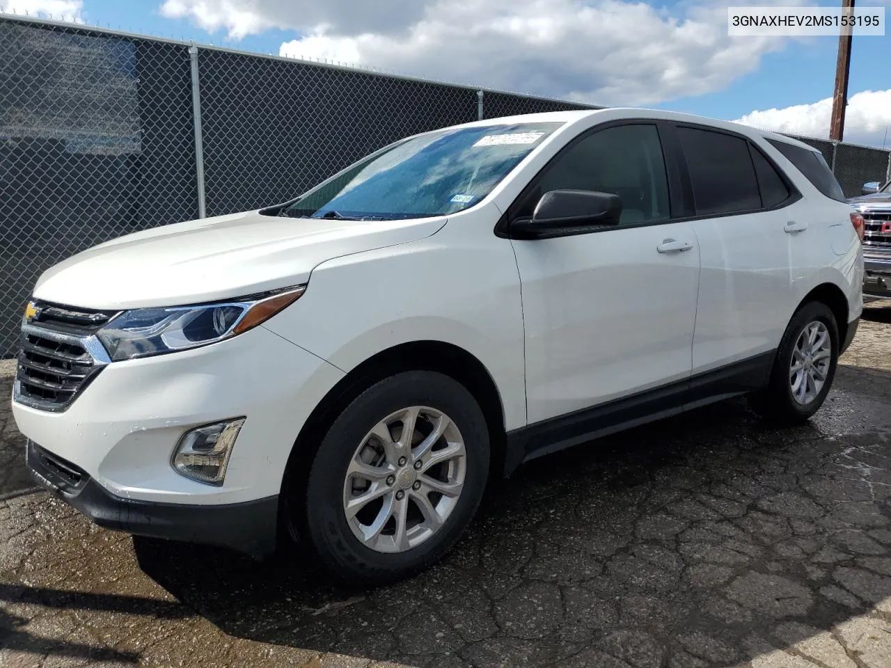 2021 Chevrolet Equinox Ls VIN: 3GNAXHEV2MS153195 Lot: 75752994