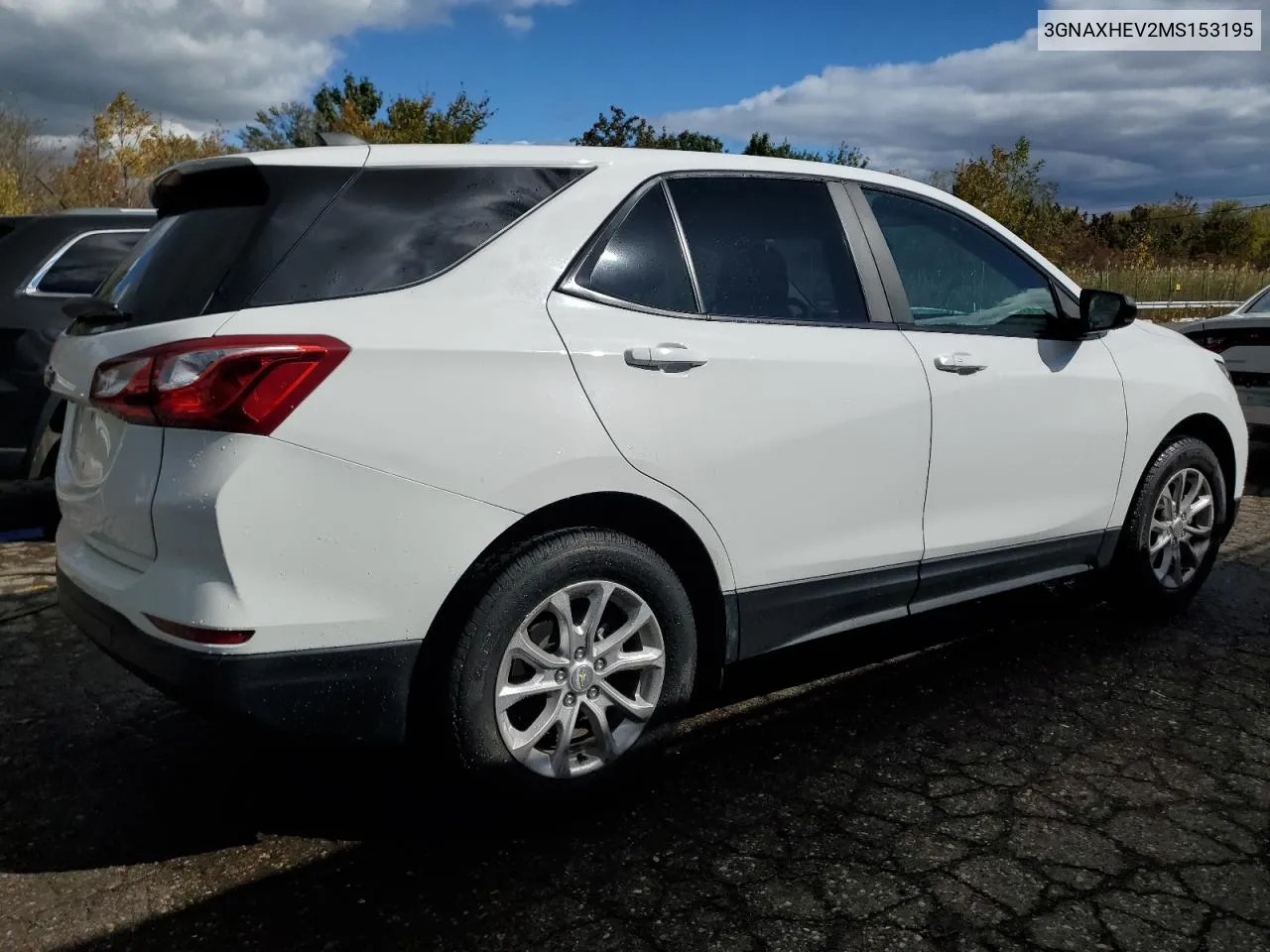 2021 Chevrolet Equinox Ls VIN: 3GNAXHEV2MS153195 Lot: 75752994