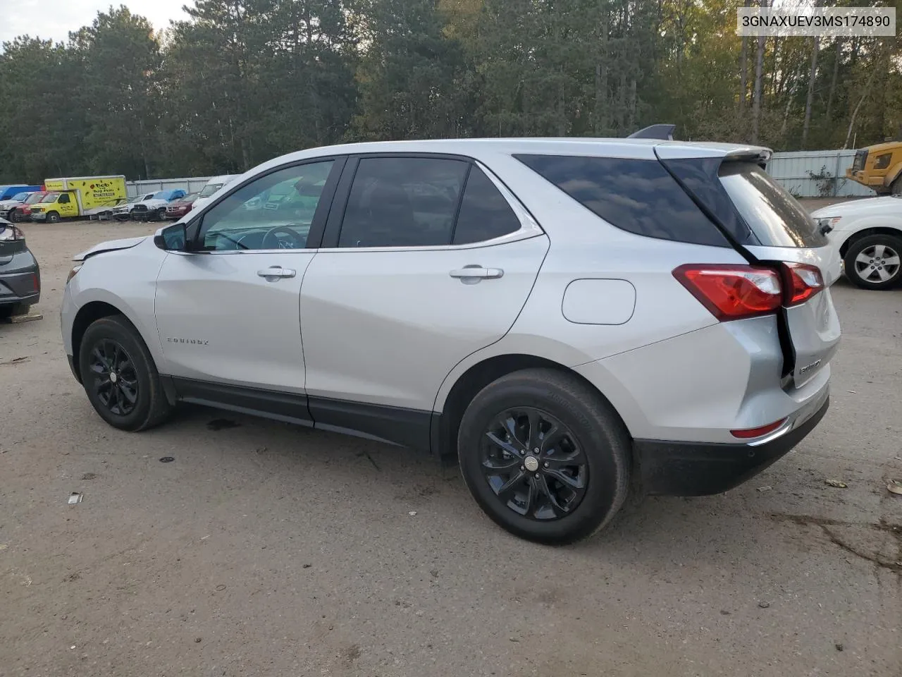 2021 Chevrolet Equinox Lt VIN: 3GNAXUEV3MS174890 Lot: 75857534