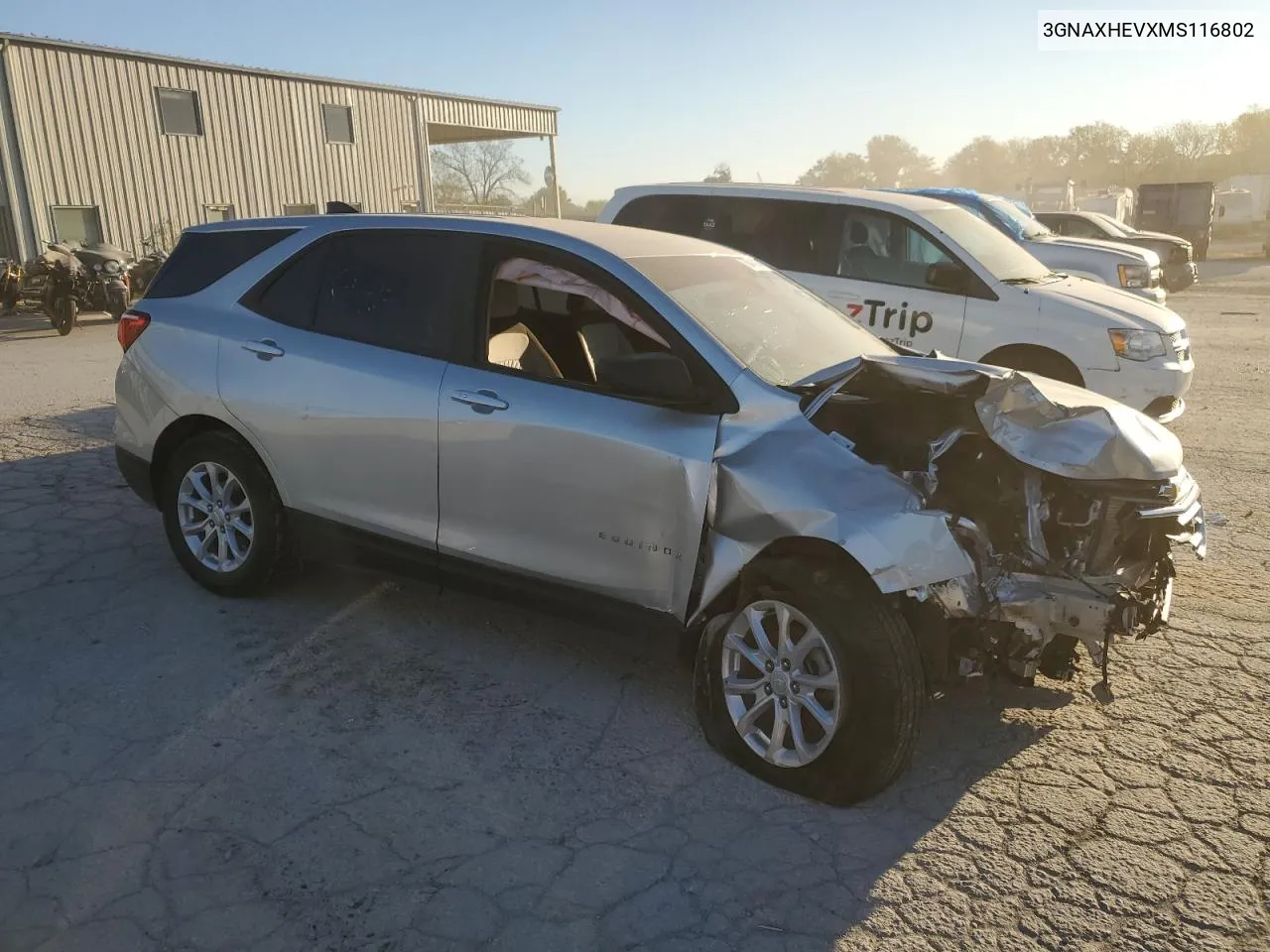 2021 Chevrolet Equinox Ls VIN: 3GNAXHEVXMS116802 Lot: 76047914