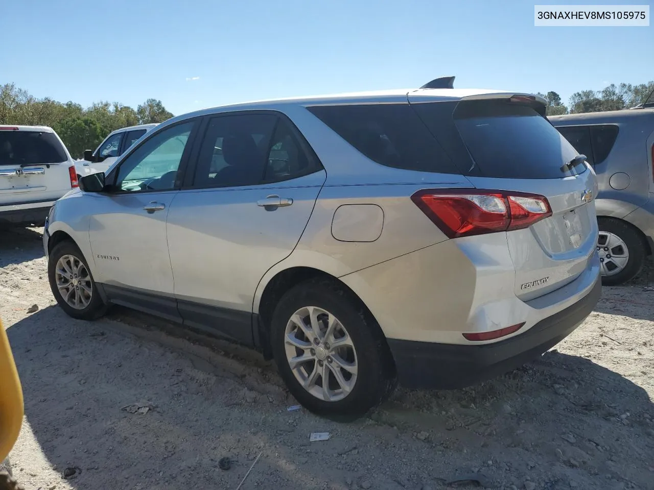 2021 Chevrolet Equinox Ls VIN: 3GNAXHEV8MS105975 Lot: 76169914