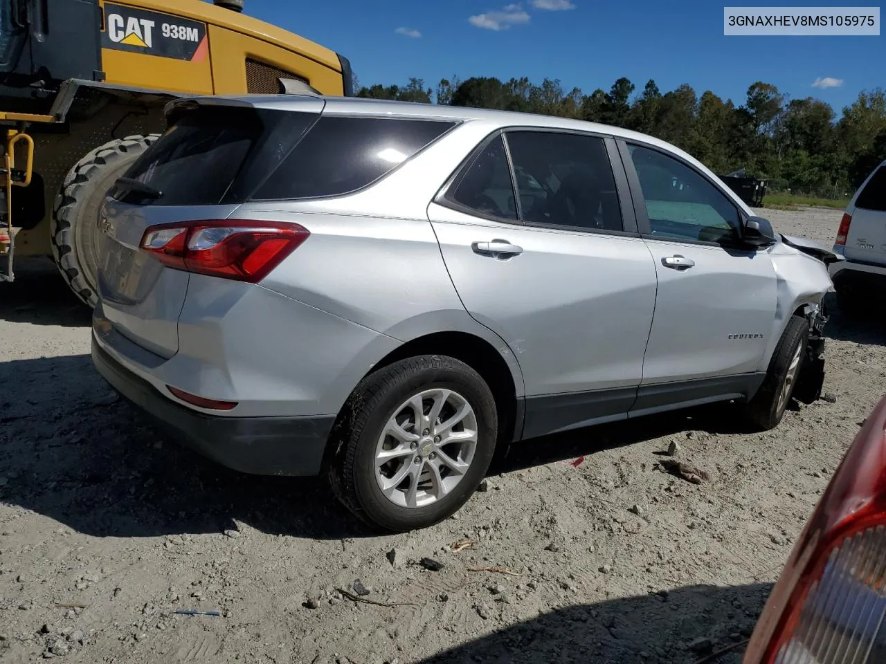 2021 Chevrolet Equinox Ls VIN: 3GNAXHEV8MS105975 Lot: 76169914