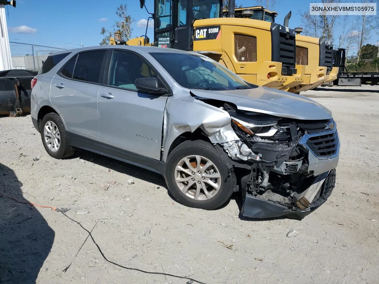 2021 Chevrolet Equinox Ls VIN: 3GNAXHEV8MS105975 Lot: 76169914