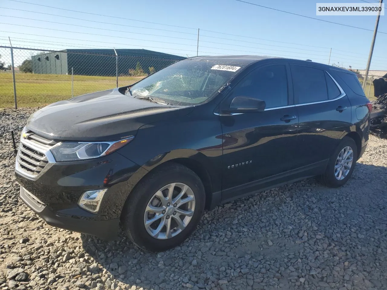 2021 Chevrolet Equinox Lt VIN: 3GNAXKEV3ML339030 Lot: 76201604