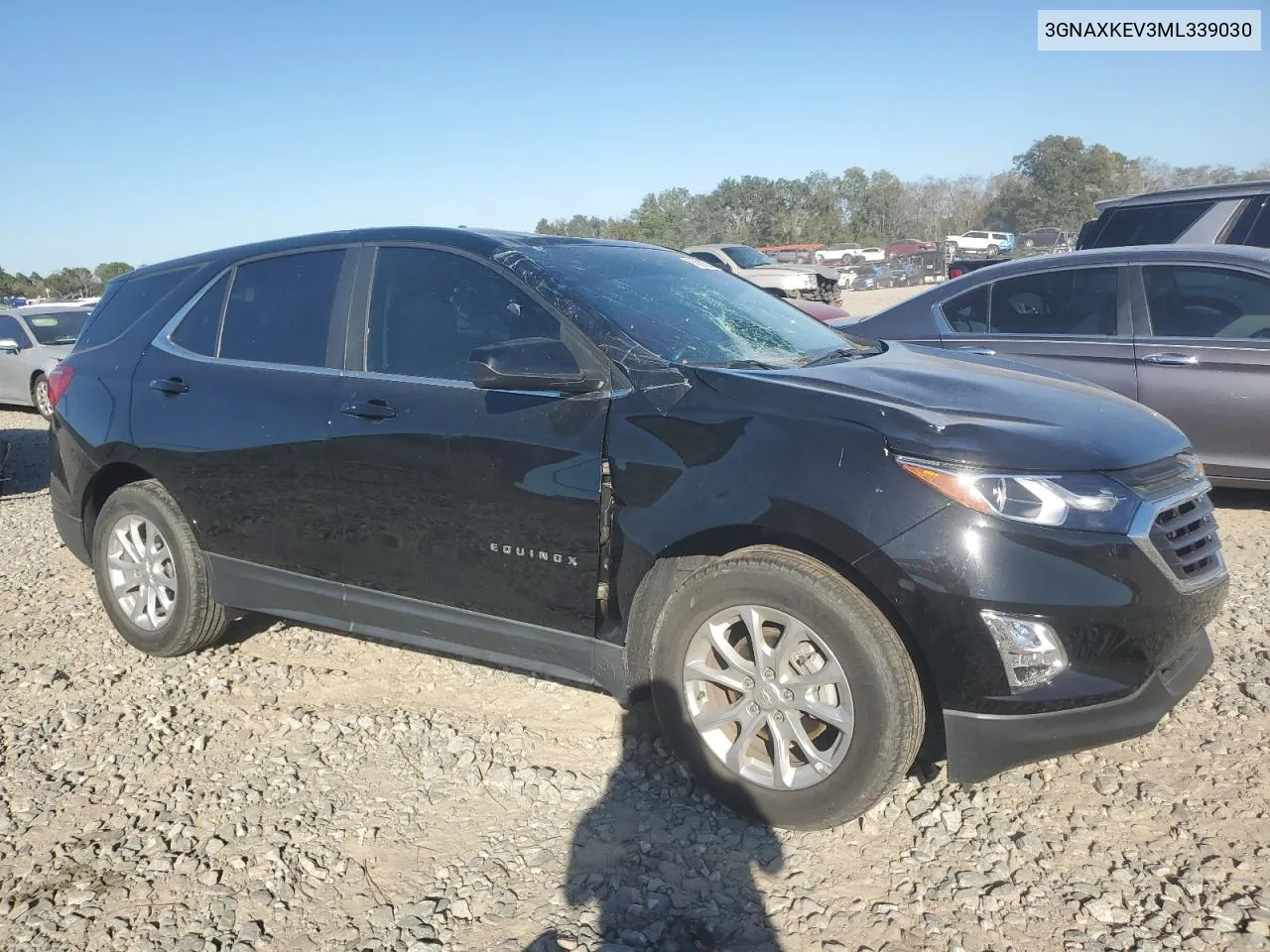 2021 Chevrolet Equinox Lt VIN: 3GNAXKEV3ML339030 Lot: 76201604