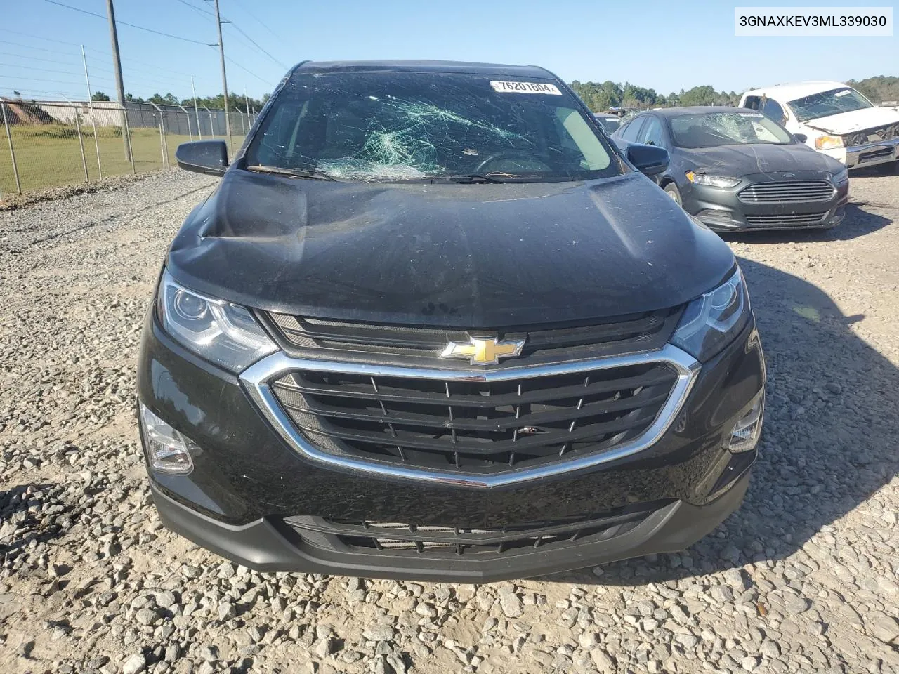 2021 Chevrolet Equinox Lt VIN: 3GNAXKEV3ML339030 Lot: 76201604