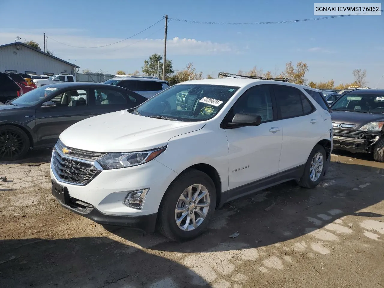 2021 Chevrolet Equinox Ls VIN: 3GNAXHEV9MS176862 Lot: 76208994