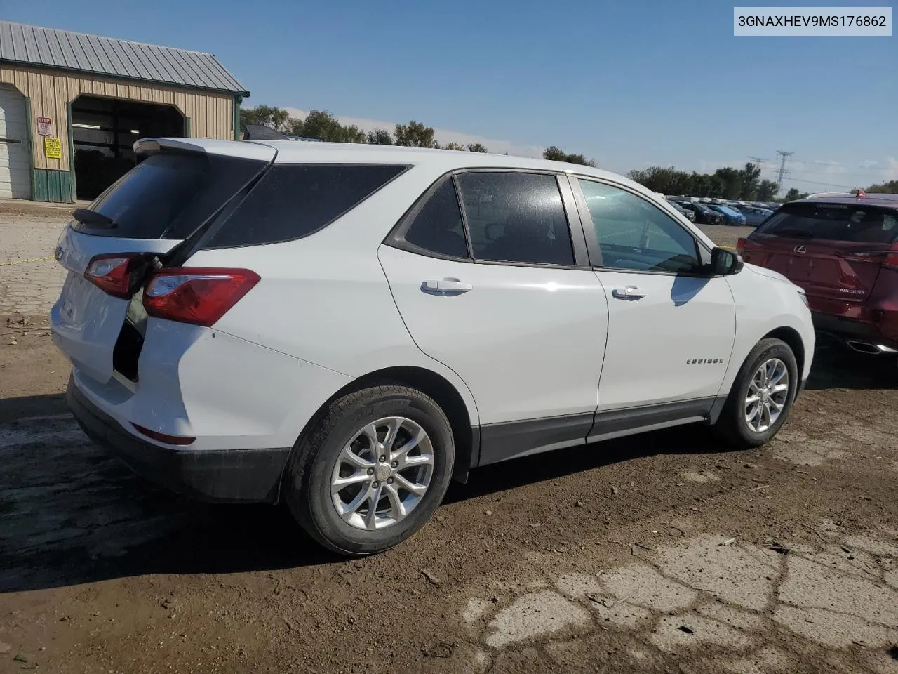 2021 Chevrolet Equinox Ls VIN: 3GNAXHEV9MS176862 Lot: 76208994