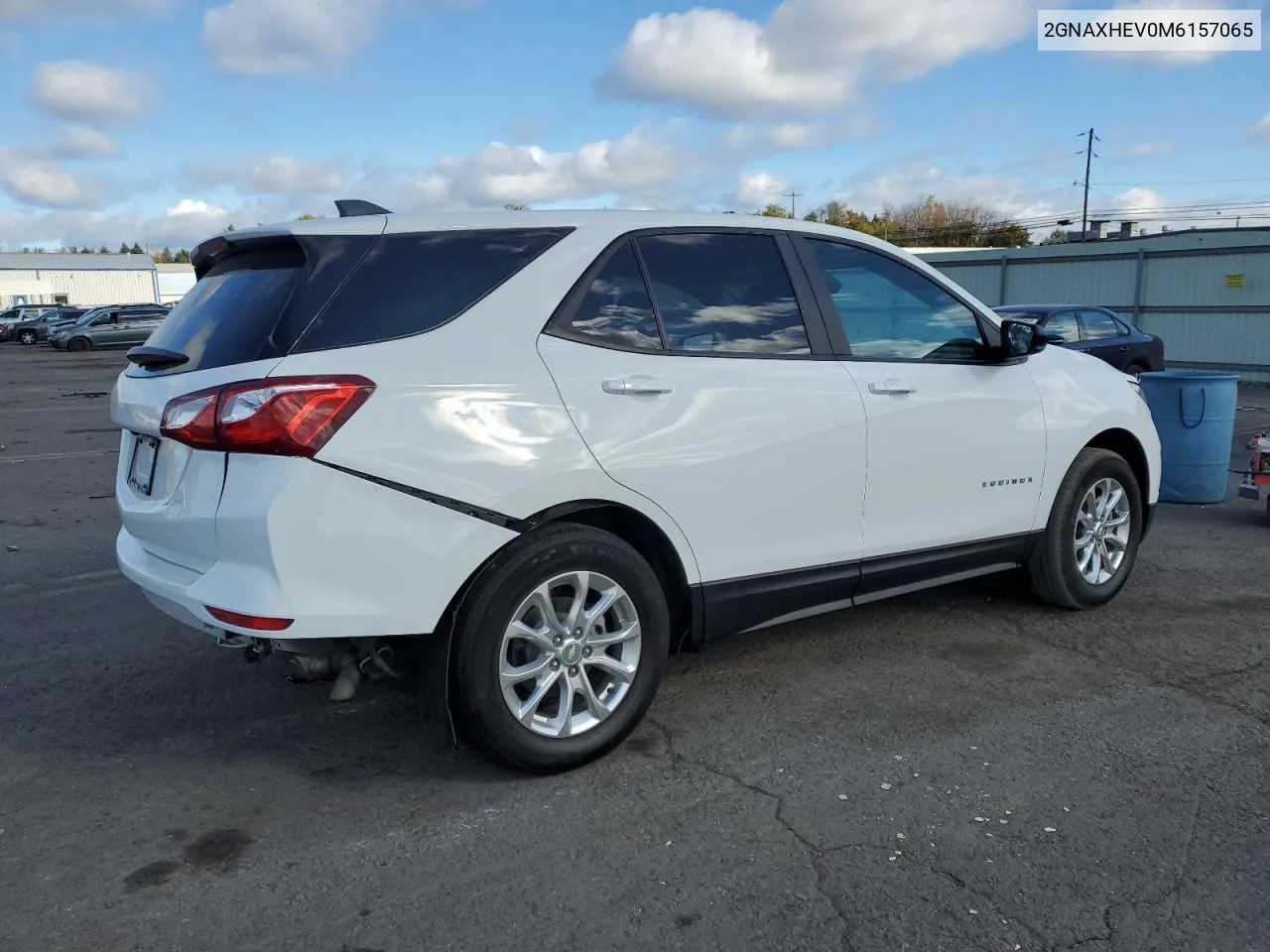 2021 Chevrolet Equinox Ls VIN: 2GNAXHEV0M6157065 Lot: 76328214