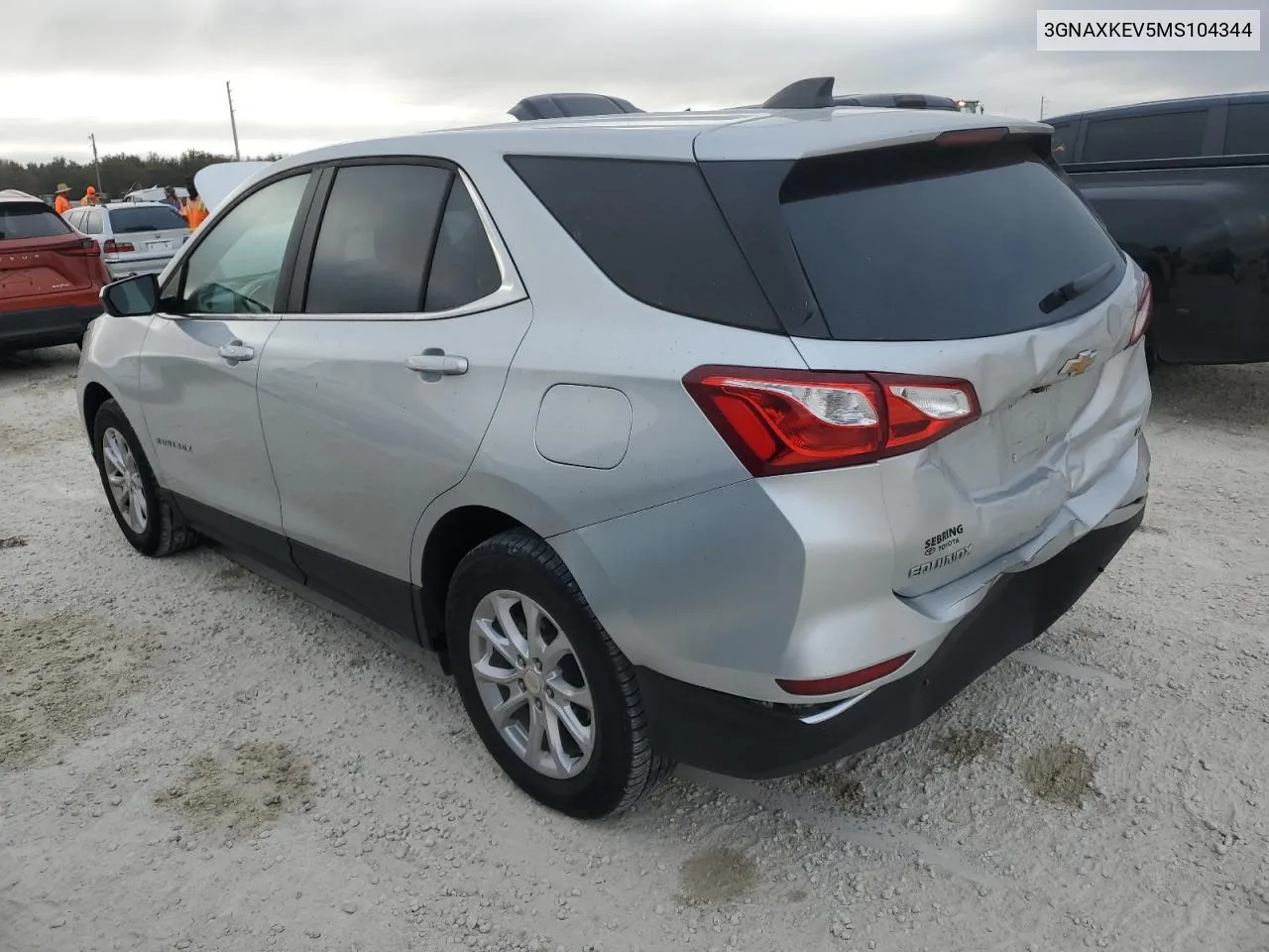 2021 Chevrolet Equinox Lt VIN: 3GNAXKEV5MS104344 Lot: 76431174