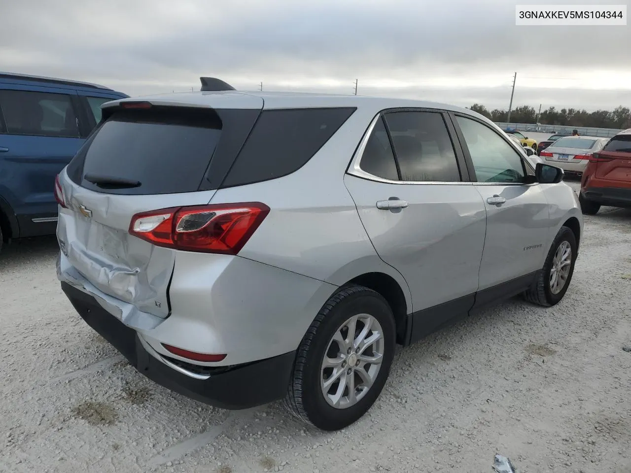 2021 Chevrolet Equinox Lt VIN: 3GNAXKEV5MS104344 Lot: 76431174