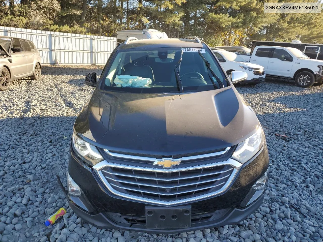 2021 Chevrolet Equinox Premier VIN: 2GNAXXEV4M6136021 Lot: 76511734