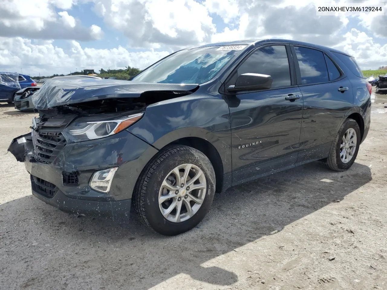 2021 Chevrolet Equinox Ls VIN: 2GNAXHEV3M6129244 Lot: 76739334