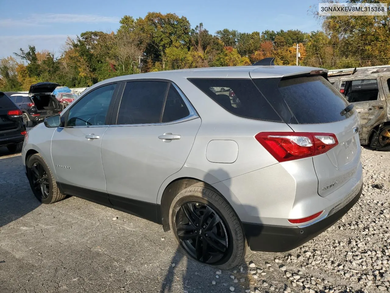 2021 Chevrolet Equinox Lt VIN: 3GNAXKEV8ML315368 Lot: 76758744